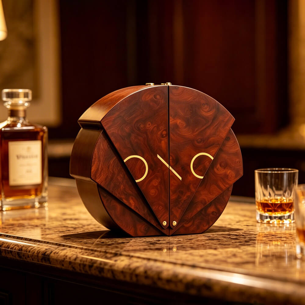 Custom wooden wine boxes for wine and spirits packaging
