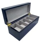 rectangle wooden watch storage box in black finish