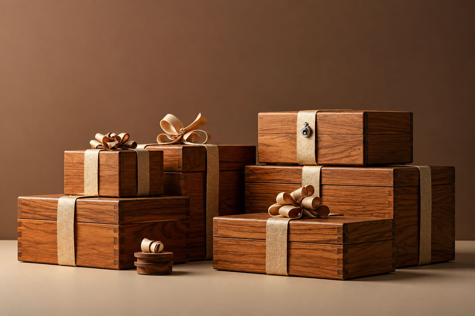 Custom wooden gift boxes for corporate gifts and luxury gifting