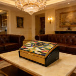lacquered wooden cigar humidor for luxury storage