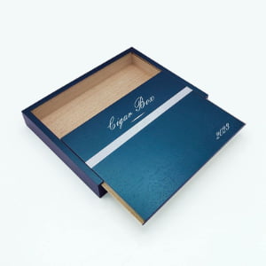 Sliding Lid Wooden Cigar Humidor Box with Lacquer Finish