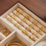large capacity jewelry organizer with multi function compartments