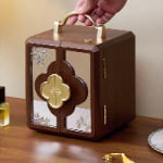 wood luxury jewelry organizer in walnut finish