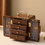 jewelry storage box with metal handle for boutique display
