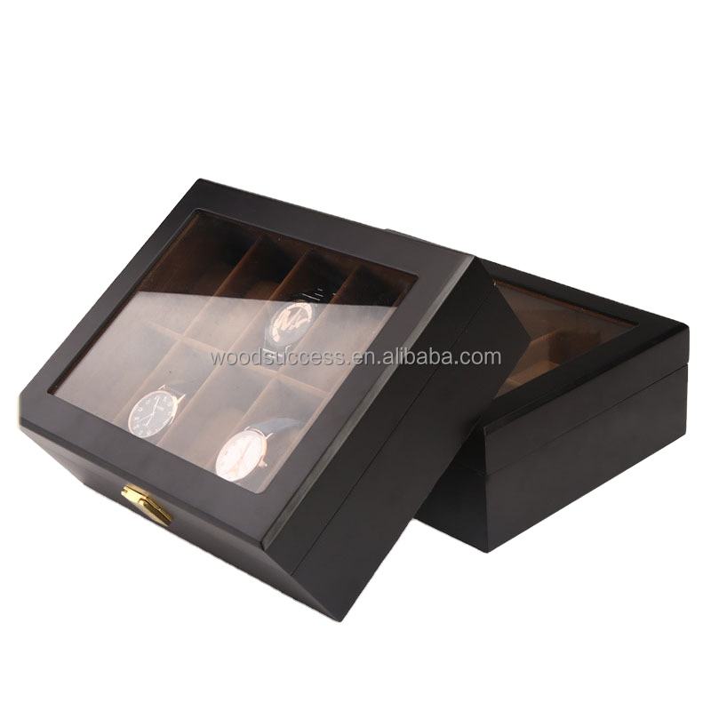 lacquer wooden watch organizer for retail gifts