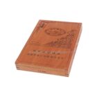 small wooden cigar humidor with modern cabinet shape