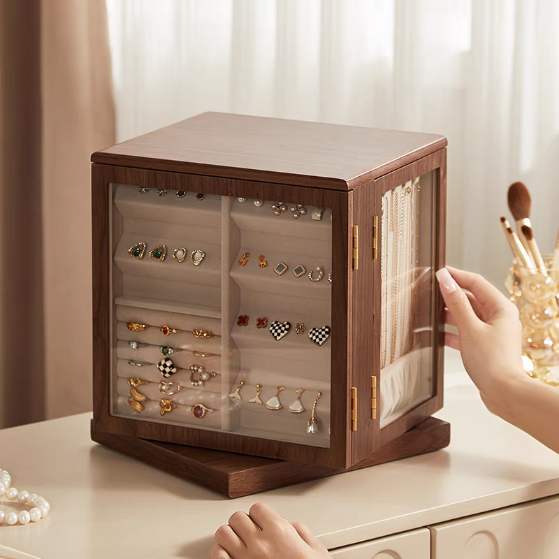 wood metal jewelry organizer for premium storage