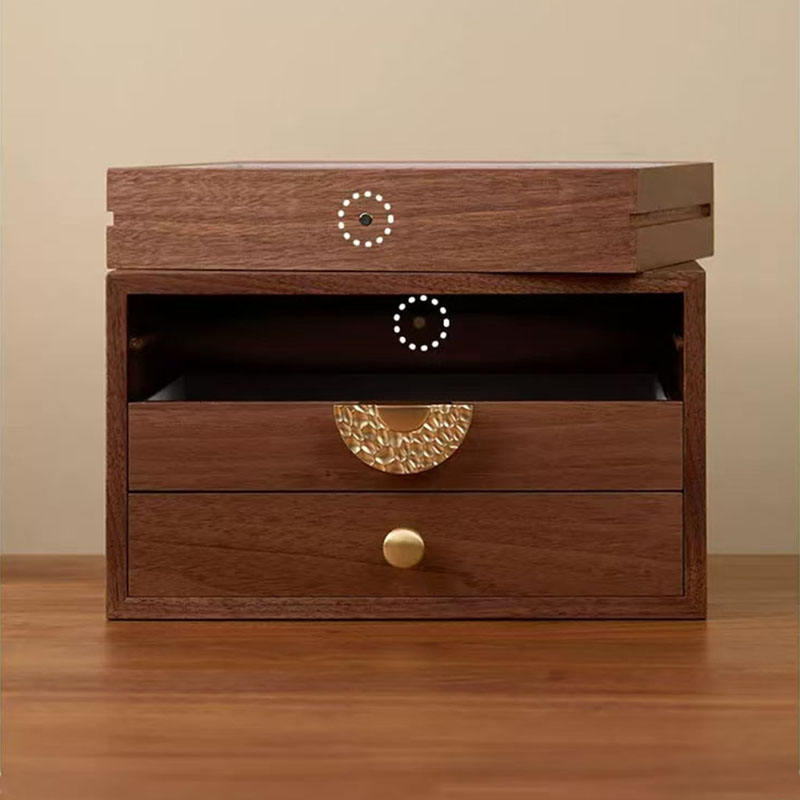 3 layer jewelry organizer box with multi function layout