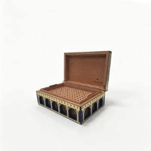 Spanish Cedar Cigar Humidor with High Gloss Palace Design
