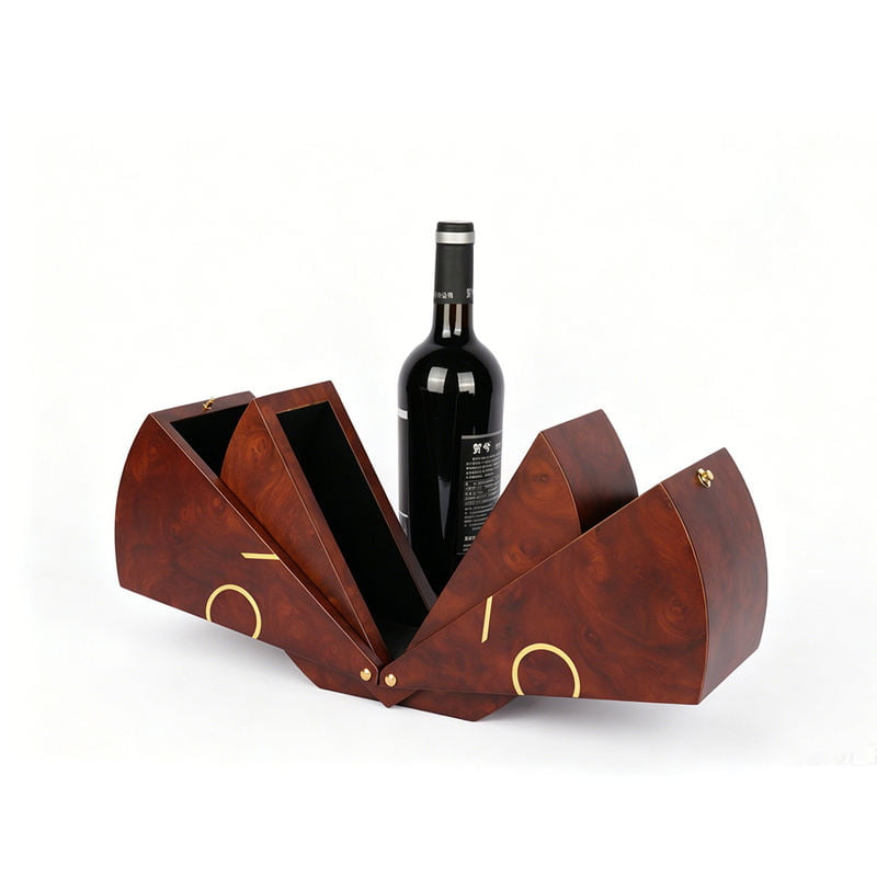 Luxury fan shaped beverage packaging box for whisky
