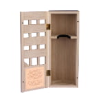 Biodegradable wood wine box with modern art style