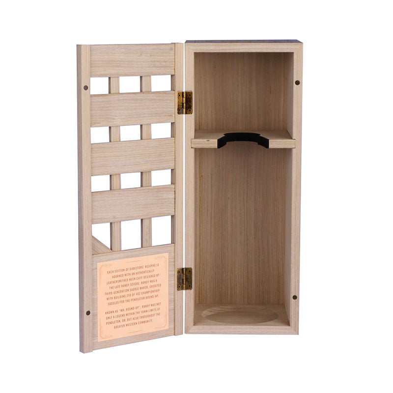 Biodegradable wood wine box with modern art style