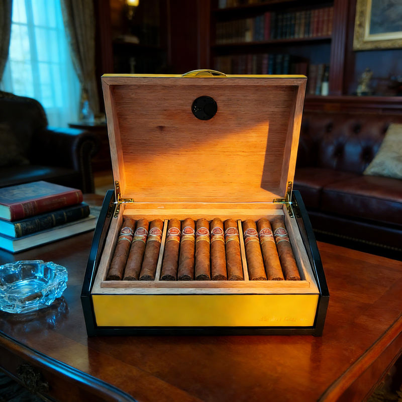 Colorful Cigar Humidor Storage Case with High Glossy Lacquer Finish