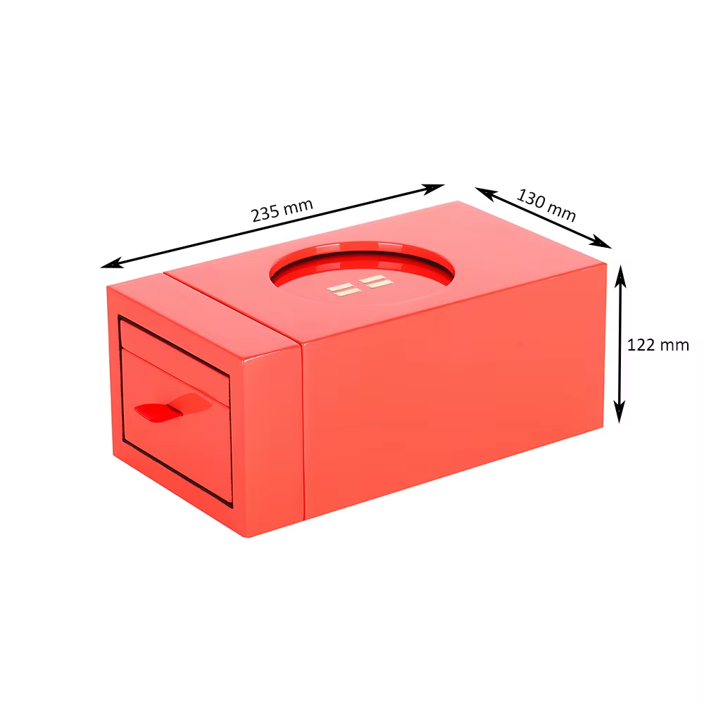 High gloss MDF watch box with orange custom color