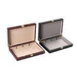 handmade jewelry storage box in wood finish