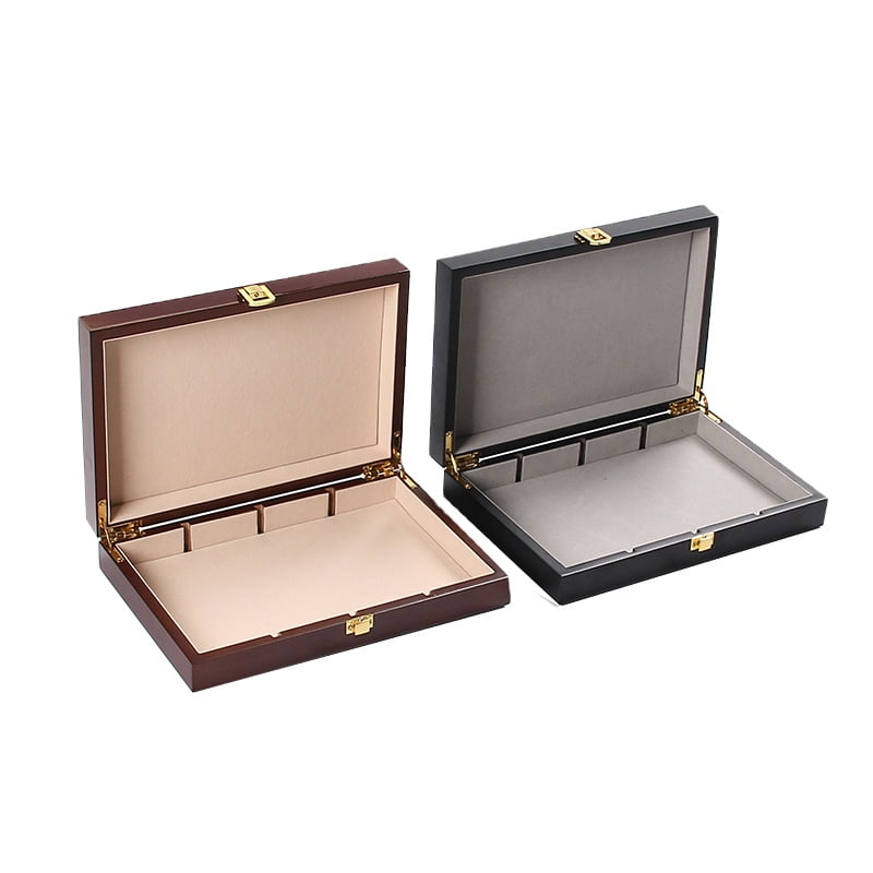 handmade jewelry storage box in wood finish