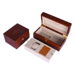 recyclable MDF watch packaging with engraved logo