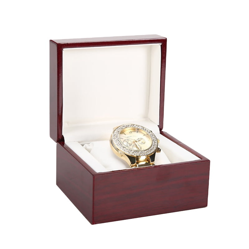 wooden watch display box with custom logo