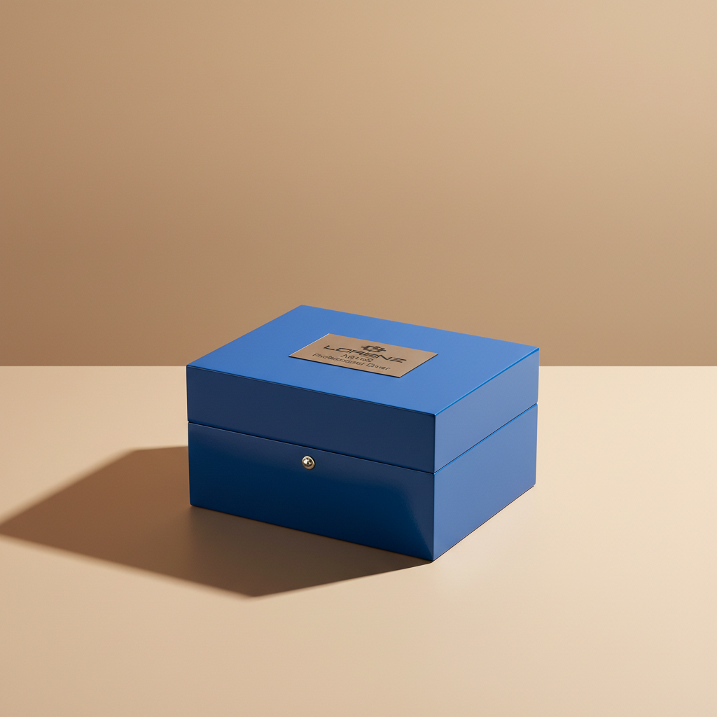 Luxury High Gloss Watch Box with Velvet Interior and Metal Lock
