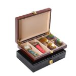 wooden watch glasses organizer with custom logo