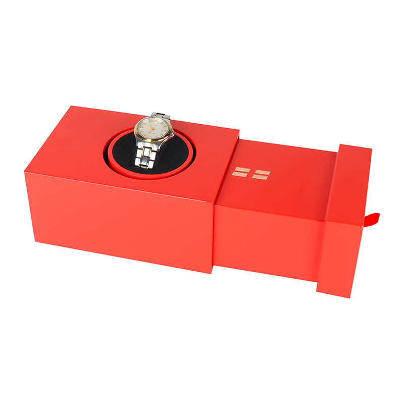 Wooden watch box with holder for retail gifts
