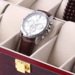 clear glass top watch organizer with velvet lining