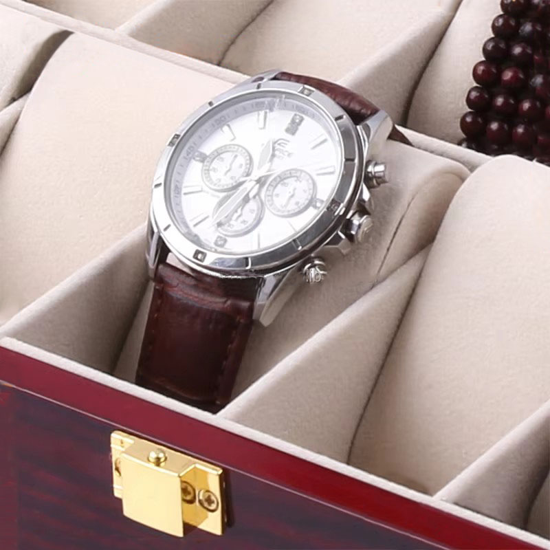 clear glass top watch organizer with velvet lining