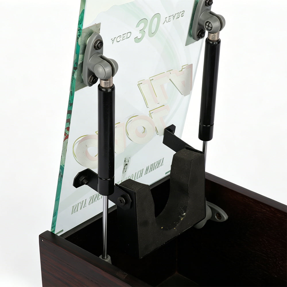 Acrylic front whisky bottle presentation box with logo printing