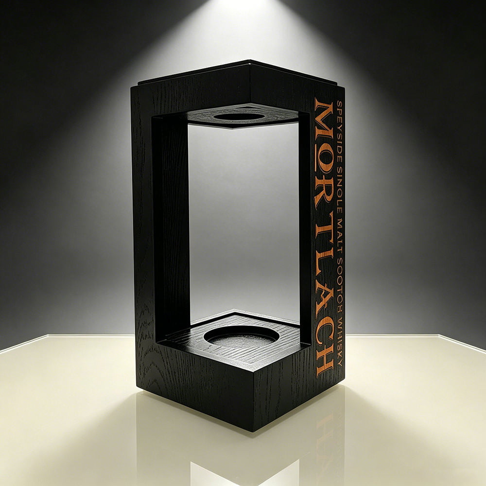 MDF wine storage box with black wood skin finish