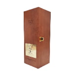Single bottle wine storage box with velvet interior