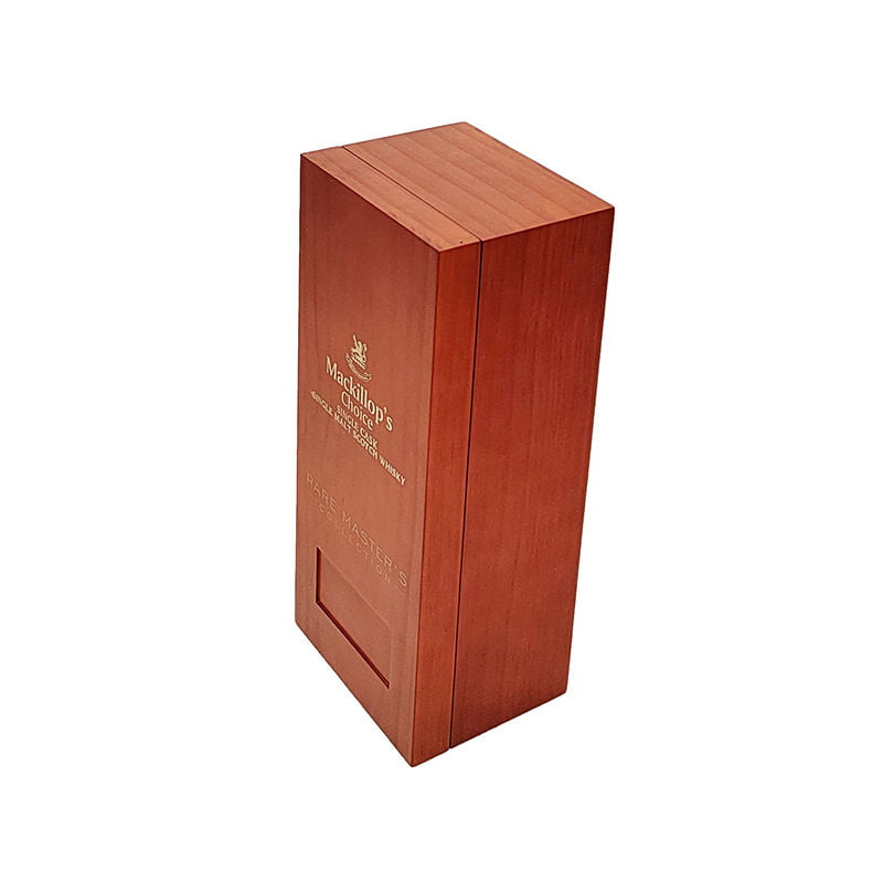 MDF whisky gift box with PU and metal details