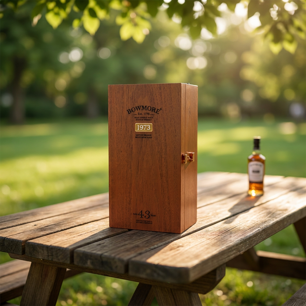 Laser engraved champagne box for premium beverage gifts
