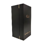 Metal letter wine gift box with matt paint finish
