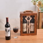Custom wooden wine gift box with EVA velvet interior