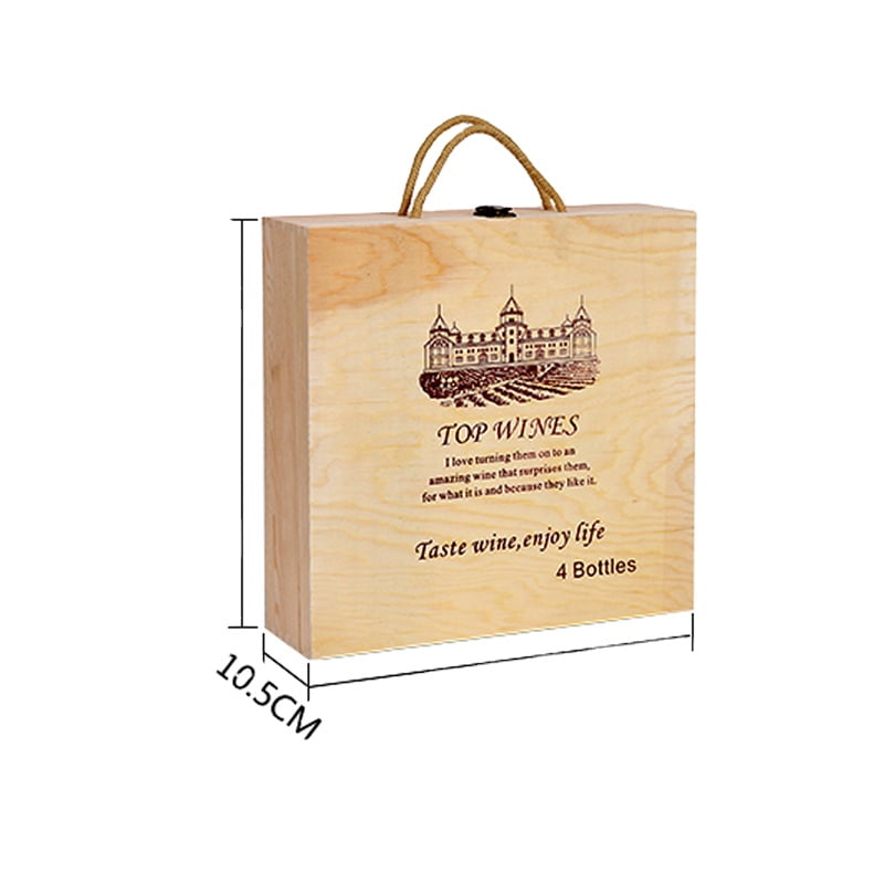 Rectangle wooden whisky gift box for storage and presentation