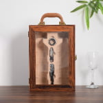 Personalized wooden wine bottle box with custom logo