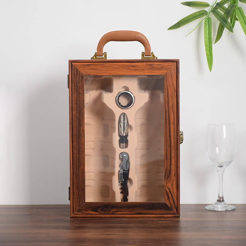 Personalized wooden wine bottle box with custom logo