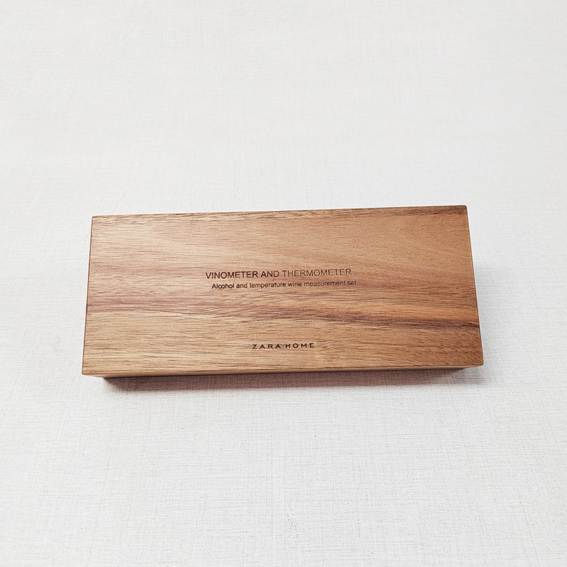 Wine thermometer alcohol meter box for gift giving
