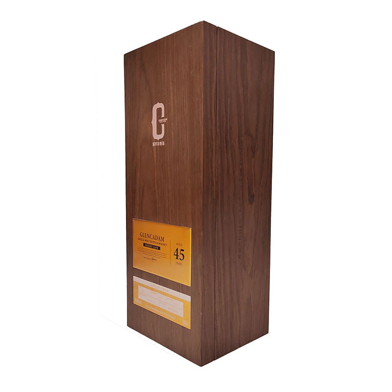 MDF wooden wine gift box with brown wood skin finish