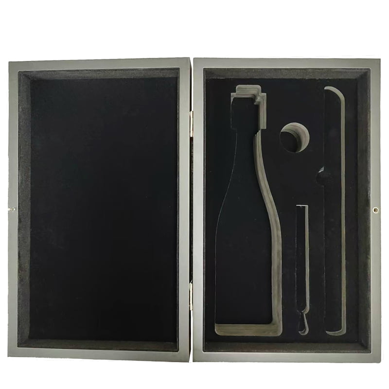 Custom two bottle champagne box with stamped logo option