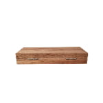 Wine measurement set storage box with natural color finish