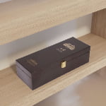 Metal logo wine gift box for premium beverage presentation