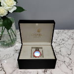 Eco-Friendly Wooden Watch Case with Pillow Insert and Gold Stamp Logo