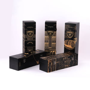 Engraved Solid Wood Wine Whisky Box for Custom Bottle Packaging