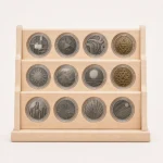 birch coin display stand closed view