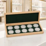 beech ten coin storage case premium showroom scene