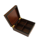 custom wooden gift box with 6 chest compartments