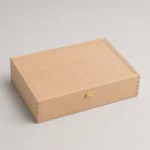 beech wood box with removable tray for macarons closed front view