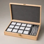 Beech Wood Box Organizer for Conference Badges