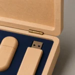 beech wooden box for USB drive gift sets craft and finish detail